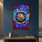 Celestial Compass – Stained Glass Style Metal Wall Art