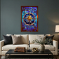 Celestial Compass – Stained Glass Style Metal Wall Art