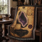 Crystal Geode Woven Throw Blanket | Cabinet of Curiosities Decor | Cotton Tapestry | Natural History Gift