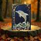 Dolphin Journal – Ocean Fantasy Notebook, Gold Filigree Dolphin Diary, Personalized Hardcover Journal, Coastal Gift for Sea Lovers