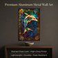 Dolphin – Stained Glass Style Metal Wall Art