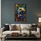 Dolphin – Stained Glass Style Metal Wall Art