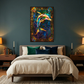 Dolphin – Stained Glass Style Metal Wall Art
