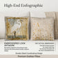 Outdoor Coastal Egret Pillow – Reversible Premium Throw Cushion for Patio, Porch & Lake House