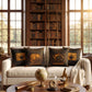 Explorer Cabinet of Curiosities Pillow, Dark Academia Throw Pillow, Library Decor Cushion, Museum Style Home Accent