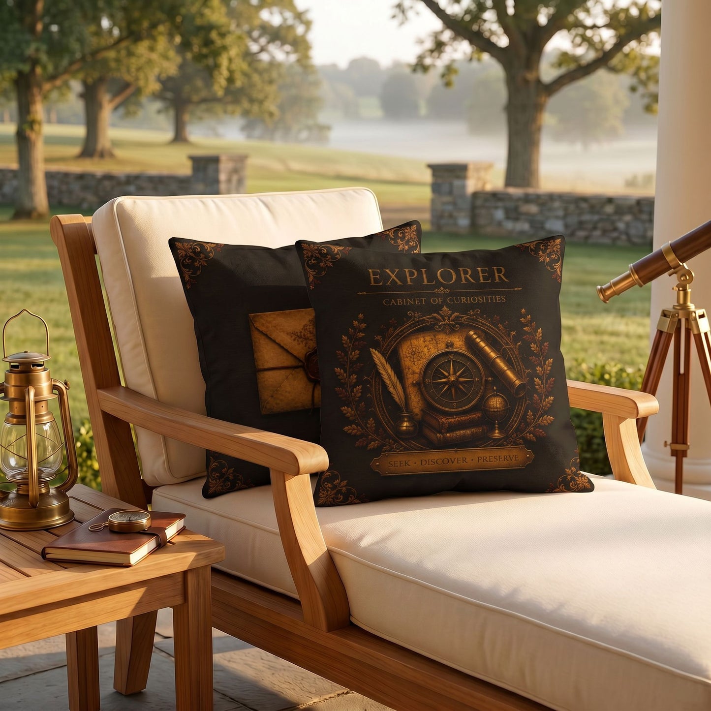 Explorer Cabinet of Curiosities Pillow, Dark Academia Throw Pillow, Library Decor Cushion, Museum Style Home Accent