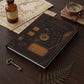 Explorer's Compass Journal, Personalized Cabinet of Curiosities Hardcover Notebook, Adventure Gift