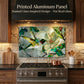 Hummingbird Metal Kitchen Backsplash Panel, Stained Glass Inspired Wall Art