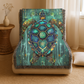 Beaded Look Sea Turtle – Woven Throw Blanket
