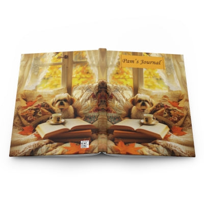 Quilted-Look Shih Tzu Journal - Cozy Fall Reading Nook, Dog Lover Gift