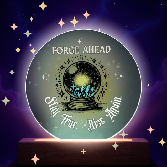 Forge Ahead – Stay True. Rise Again. | Inspirational Crystal Acrylic Plaque Gift