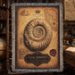 Fossil Ammonite Woven Throw Blanket | Cabinet of Curiosities Decor | Cotton Tapestry | Paleontology Fossil Gift