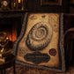 Fossil Ammonite Woven Throw Blanket | Cabinet of Curiosities Decor | Cotton Tapestry | Paleontology Fossil Gift
