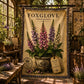 Foxglove Woven Throw Blanket, Botanical Garden Decor, Cotton Tapestry Throw, English Cottage Floral Gift