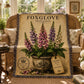 Foxglove Woven Throw Blanket, Botanical Garden Decor, Cotton Tapestry Throw, English Cottage Floral Gift