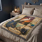Great Egret Woven Throw Blanket | Coastal Bird Decor | Cotton Tapestry Throw | Naturalist Journal Gift