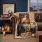 Great Egret Woven Throw Blanket | Coastal Bird Decor | Cotton Tapestry Throw | Naturalist Journal Gift
