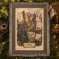 Hare Woven Throw Blanket | Woodland Animal Decor | Cotton Tapestry Throw | Naturalist Journal Gift