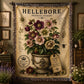 Hellebore Woven Throw Blanket, Botanical Garden Decor, Cotton Tapestry Throw, English Cottage Floral Gift