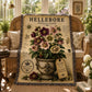 Hellebore Woven Throw Blanket, Botanical Garden Decor, Cotton Tapestry Throw, English Cottage Floral Gift