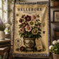 Hellebore Woven Throw Blanket, Botanical Garden Decor, Cotton Tapestry Throw, English Cottage Floral Gift