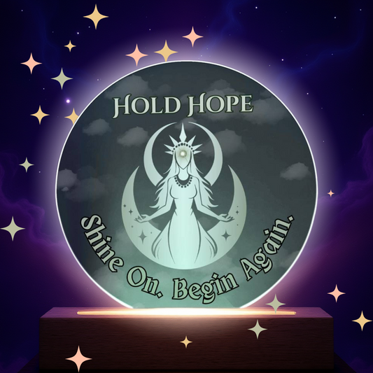 Hold Hope Moon Goddess Acrylic Plaque – Shine On Begin Again Spiritual Gift