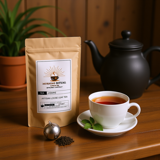 Jasmine Loose Leaf Tea – Handcrafted Green Tea with Fresh Jasmine Blossoms (3oz)