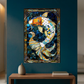 Koi Fish – Stained Glass Style Metal Wall Art