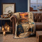 Loggerhead Turtle Woven Throw Blanket | Coastal Wildlife Decor | Cotton Tapestry Throw | Naturalist Journal Gift