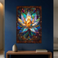 Lotus Flower – Stained Glass Style Metal Wall Art