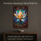 Lotus Flower – Stained Glass Style Metal Wall Art