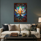 Lotus Flower – Stained Glass Style Metal Wall Art