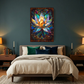 Lotus Flower – Stained Glass Style Metal Wall Art