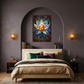 Lotus Flower – Stained Glass Style Metal Wall Art