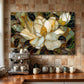 Magnolia Metal Kitchen Backsplash Panel, Stained Glass Inspired Wall Art