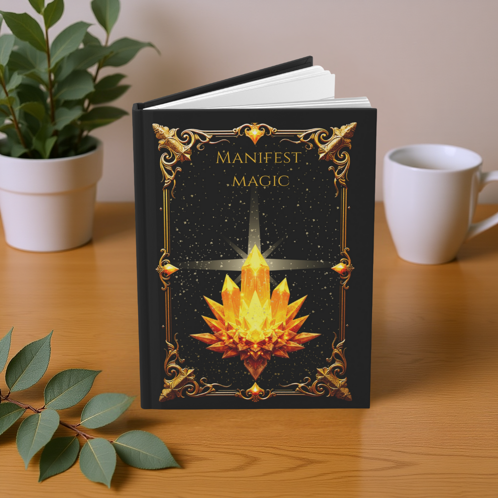 Golden Grimoire: Manifest Magic – Hardcover Journal