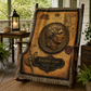 Ancient Coin Woven Throw Blanket | Cabinet of Curiosities Decor | Cotton Tapestry | Archaeology History Gift