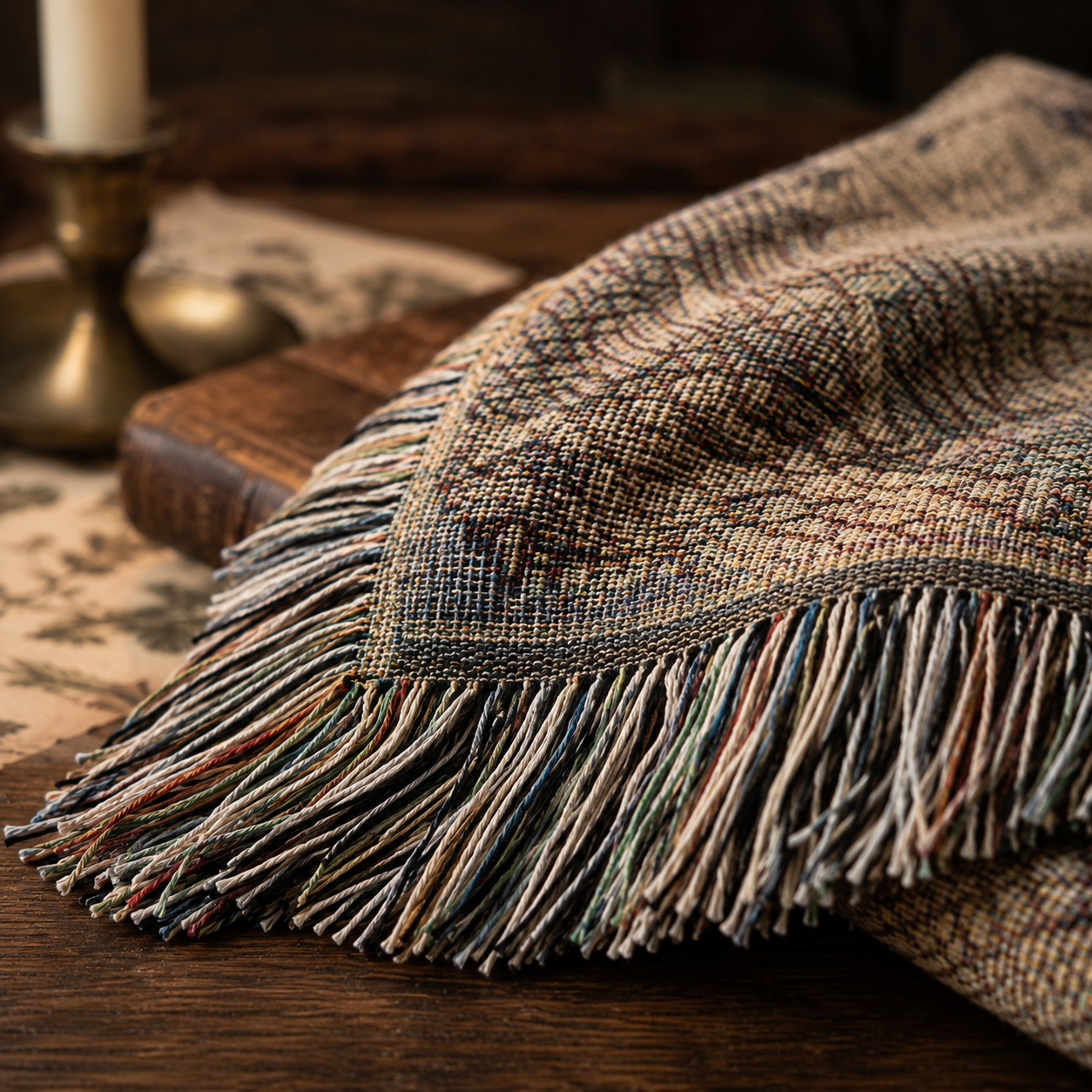 Crystal Geode Woven Throw Blanket | Cabinet of Curiosities Decor | Cotton Tapestry | Natural History Gift
