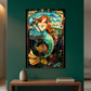 Mermaid – Stained Glass Style Metal Wall Art
