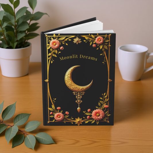 Golden Grimoire: Moonlit Dreams – Hardcover Journal