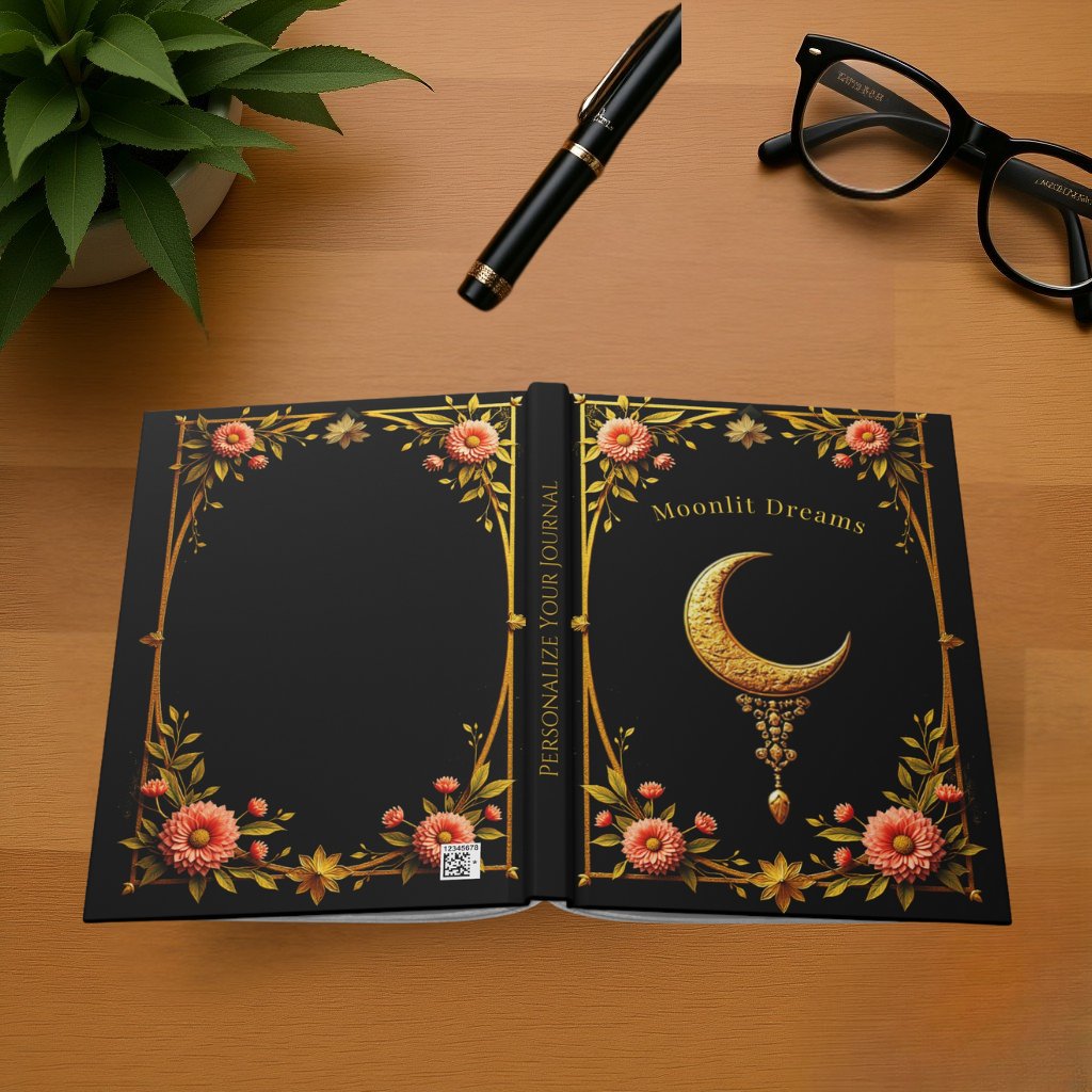 Golden Grimoire: Moonlit Dreams – Hardcover Journal