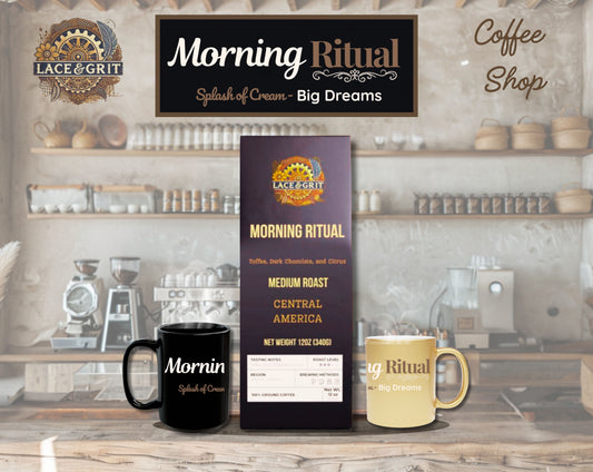 Morning Ritual | Medium Roast Coffee | Toffee, Dark Chocolate, and Citrus | (12oz, Whole Bean or Ground)