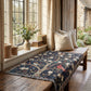 Cozy Songbird Blossom Woven Blanket | Cottage Bird & Floral Throw