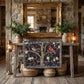 Cozy Songbird Blossom Woven Blanket | Cottage Bird & Floral Throw