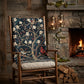 Cozy Songbird Blossom Woven Blanket | Cottage Bird & Floral Throw