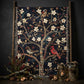 Cozy Songbird Blossom Woven Blanket | Cottage Bird & Floral Throw