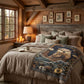 Cozy River Otter Woven Blanket | Woodland Stream Cottage Throw