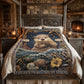 Cozy River Otter Woven Blanket | Woodland Stream Cottage Throw