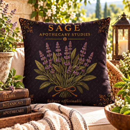 Sage Outdoor Pillow | Apothecary Patio Decor | Lace & Grit