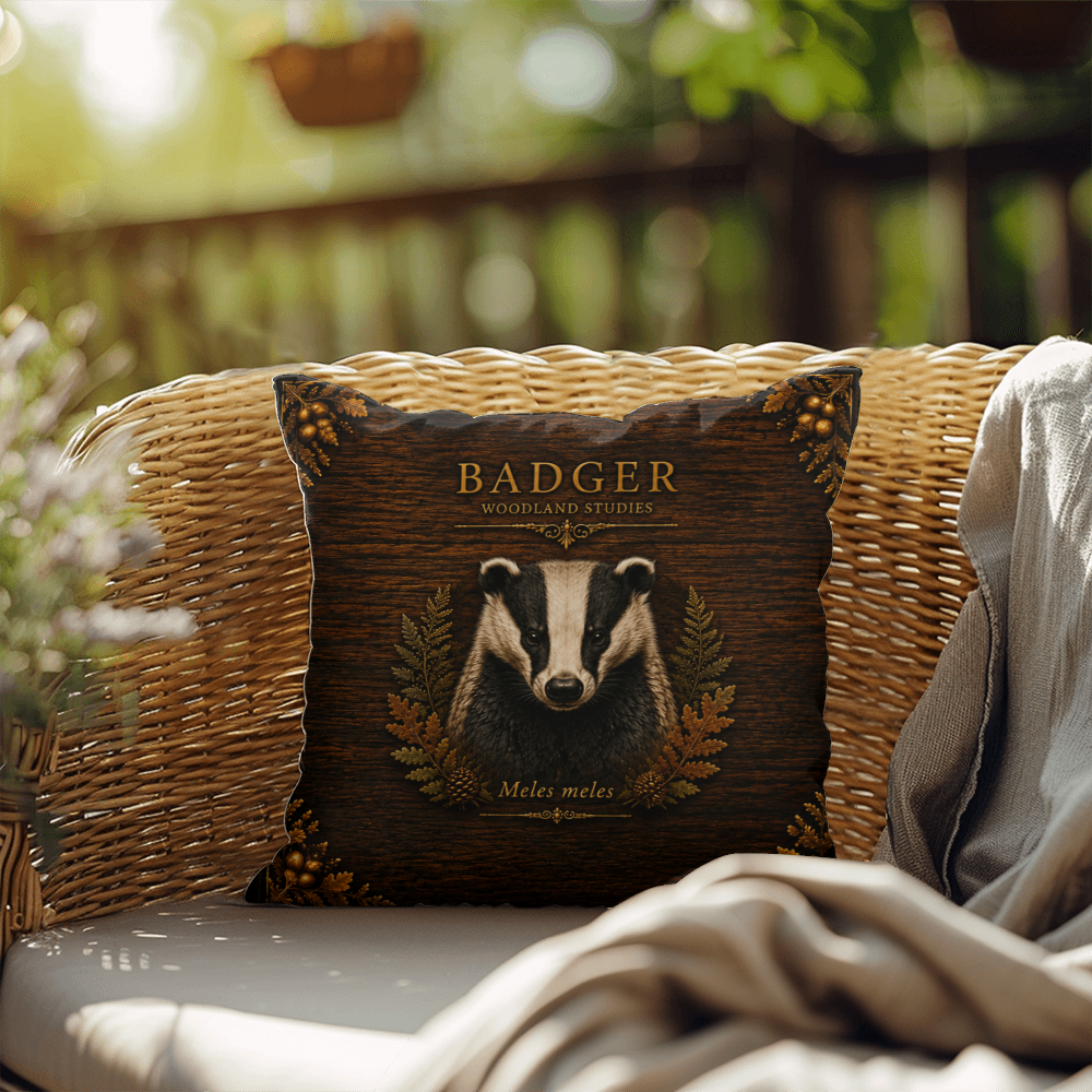 Badger Outdoor Pillow – Woodland Patio & Porch Decor